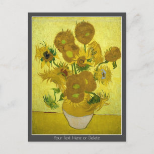 Postal Su color/texto Vincent van Gogh Sunflowers 1889