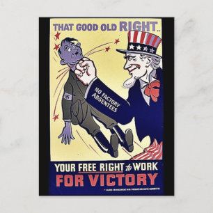 Postal Su Derecho Libre Al Trabajo