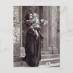Postal Su día de fiesta, de la 'Hora de descanso', 1891