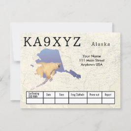 Postal Su foto Alaska forma recorte Personalizado QSL