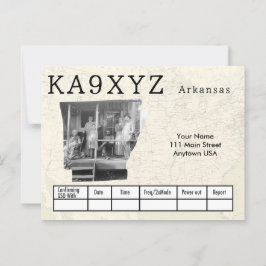 Postal Su foto Arkansas forma recorte Personalizado QSL