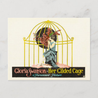 Postal Su jaula dorada (Paramount, 1922)