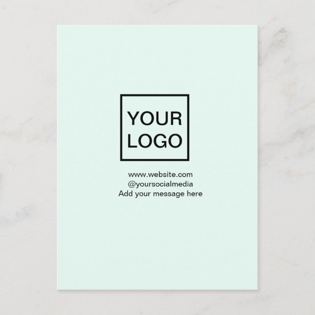 Postal Su logo aquí blanco simple minimal líneas amarilla (Anverso)