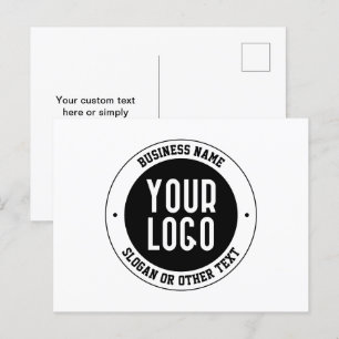 Postal Su logotipo o diseño comercial Texto editable en