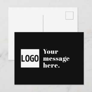 Postal Su logotipo o imagen cargada y texto retro editabl