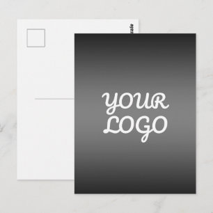 Postal Su logotipo y ombre moderno simple   Gris oscuro