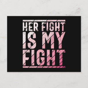 Postal Su lucha contra mi familia de prevención del cánce