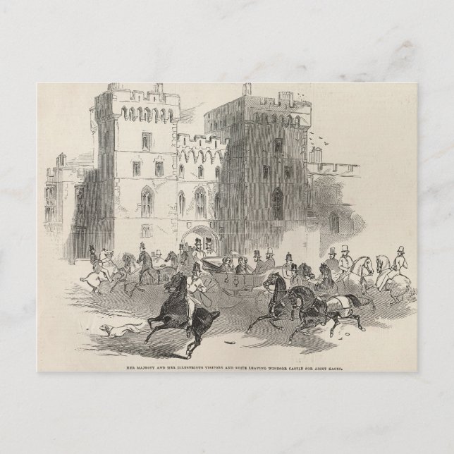 Postal Su Majestad y sus ilustres visitantes (Anverso)