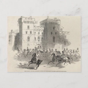 Postal Su Majestad y sus ilustres visitantes