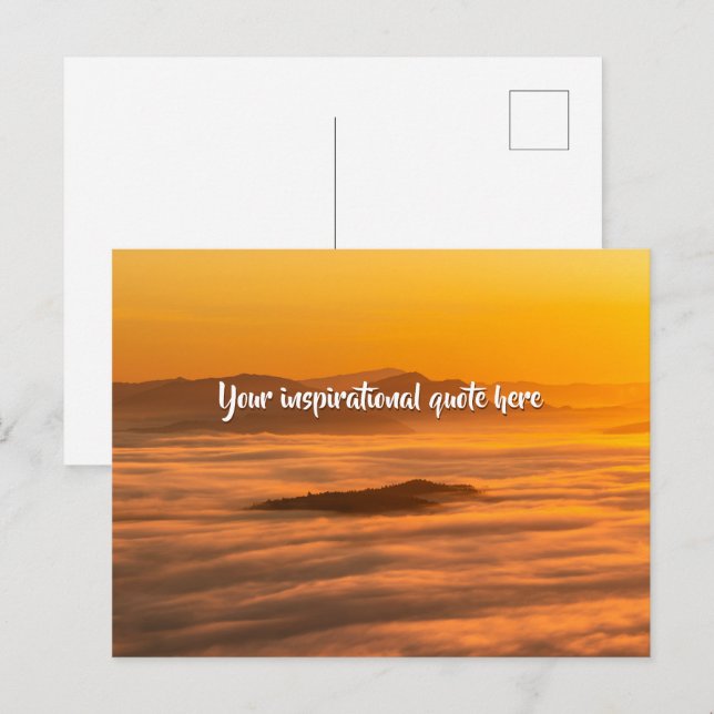 Postal Su personalizado de texto amanecer por encima del  (Anverso / Reverso)