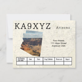 Postal Su Personalizado QSL fotográfico con forma de Ariz