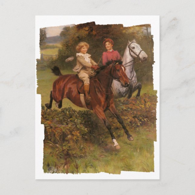 Postal Su primera cerca (Anverso)