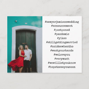 Postal Su principal Boda pospuesta de la foto de 12 etiqu