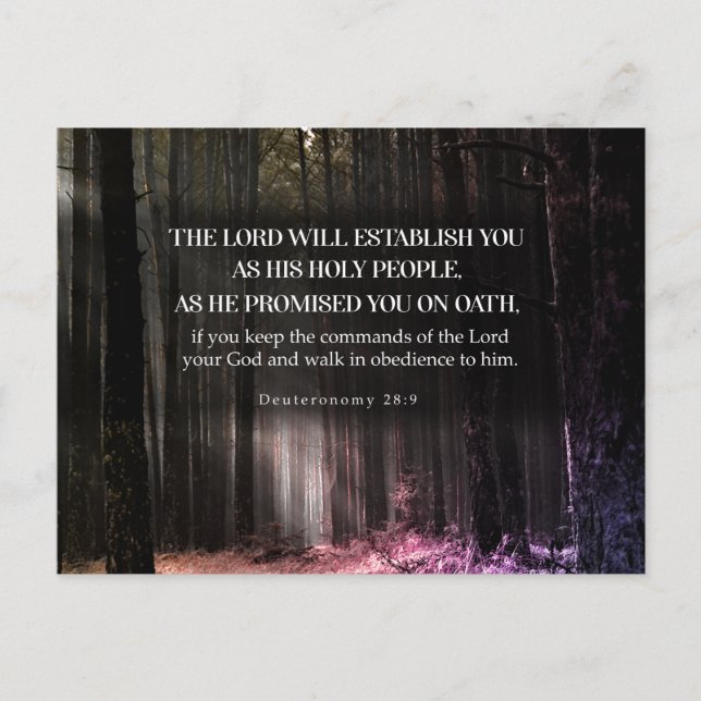 Postal Su prometido (Deuteronomio 28:9) (Anverso)