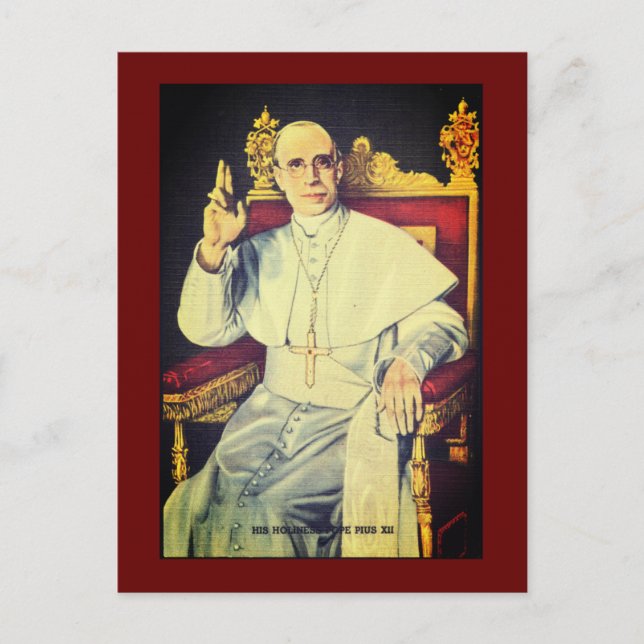 Postal Su Santidad el Papa Pío XII - Iglesia Católica (Anverso)