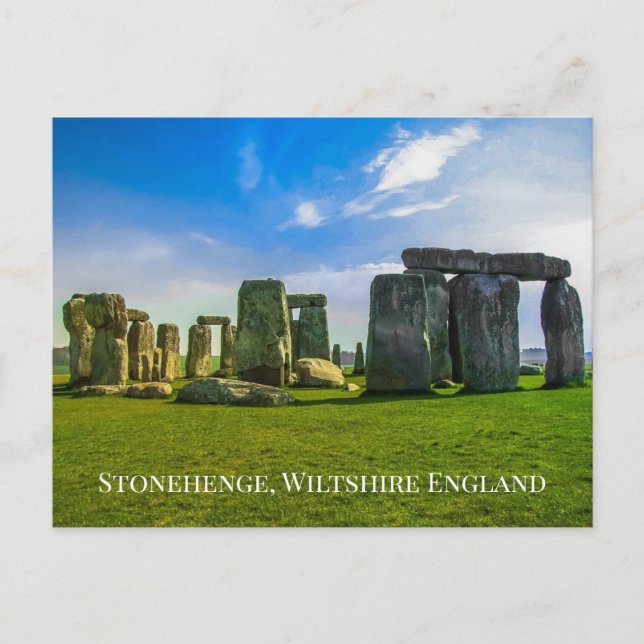 Postal Su sitio de monumento antiguo de Inglaterra Stoneh (Anverso)