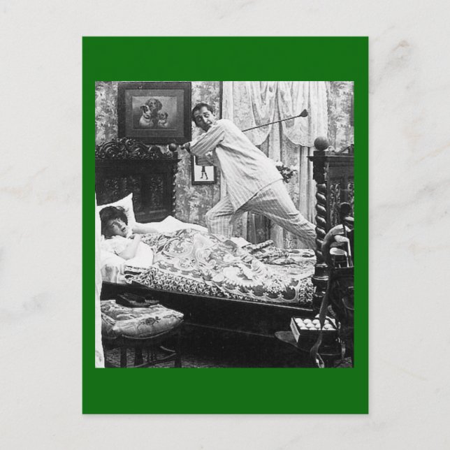 Postal Su sueño de golf es su cosecha de pesadilla (Anverso)