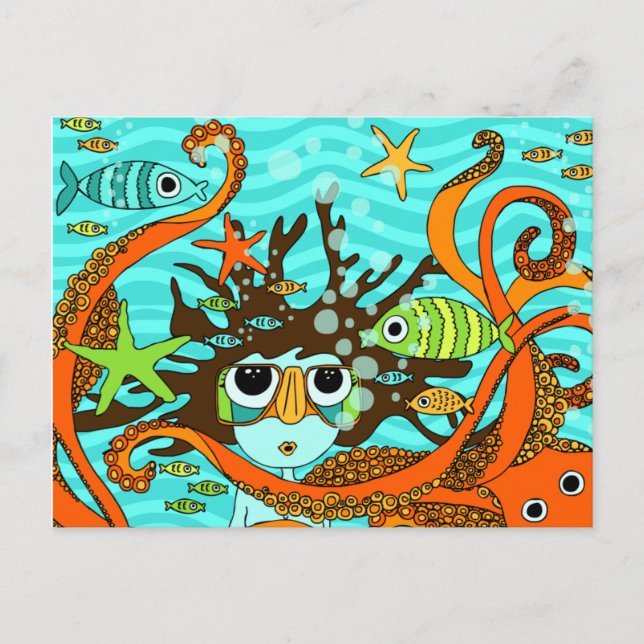 Postal Subacuática (Anverso)