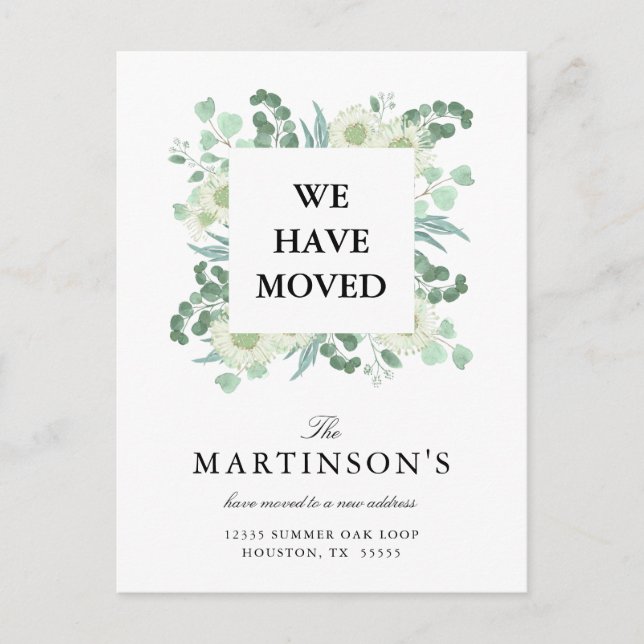 Postal Subcolor de agua Eucalyptus Hemos movido nueva dir (Anverso)