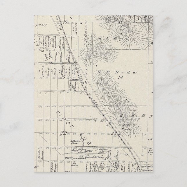 Postal Subdivisiones pioneras de las empresas de tierras (Anverso)