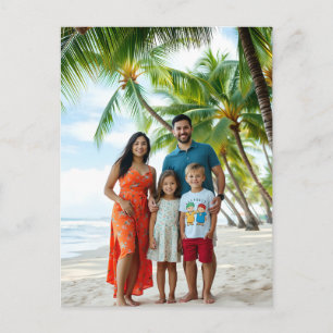Postal Sube tu foto de vacaciones y di hola