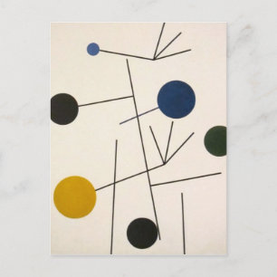 Postal Subiendo, cayendo, volando por Sophie Taeuber-Arp