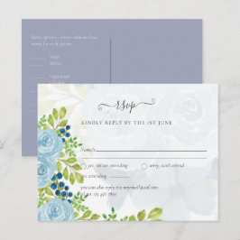 Postal Sublime DUSTY BLUE Floral Boda Suite