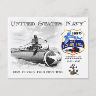 POSTAL SUBMARINEP SSBN-673 DE USS FLYING FISH