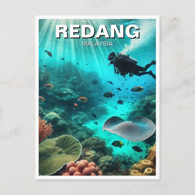 Postal Submarinismo Redang Malaysia Scuba (Anverso)