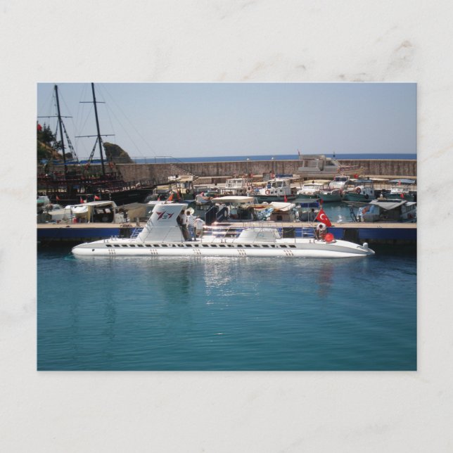 Postal Submarino de recreo turco (Anverso)