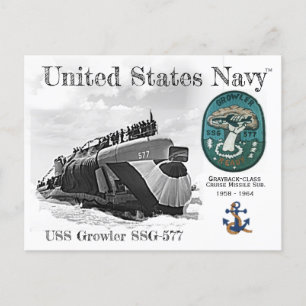 POSTAL SUBMARINO USS GROWLER SSG-577 - POSTCARD