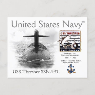POSTAL SUBMARINO USS THRESHER SSN-593