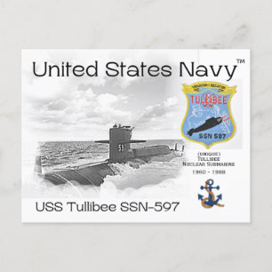 POSTAL SUBMARINO USS TULLIBEE SSN-597 - POSTCARD