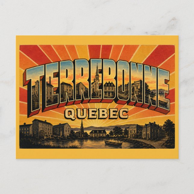 Postal Suburbio Histórico de Terrebonne Quebec (Anverso)