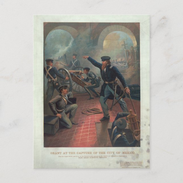 Postal Subvención en la captura de la Ciudad de México Le (Anverso)