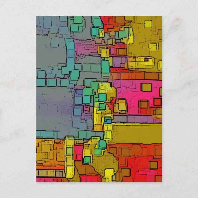 Postal "Subway" Arte Geométrico (Anverso)