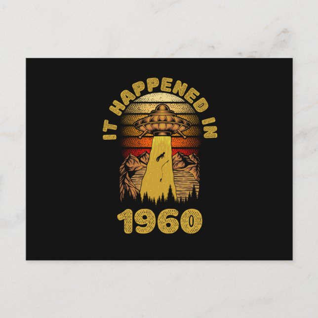 Postal Sucedió En 1960 OVNI Alien (Anverso)