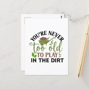 Postal Suciedad de arte de palabras de jardinería