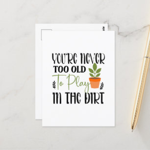 Postal Suciedad de arte de palabras de jardinería