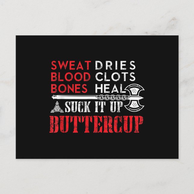 Postal Suck it Buttercup Funny Design (Anverso)