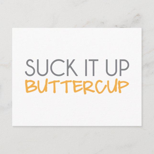 Postal Suck It Up Buttercup (Anverso)