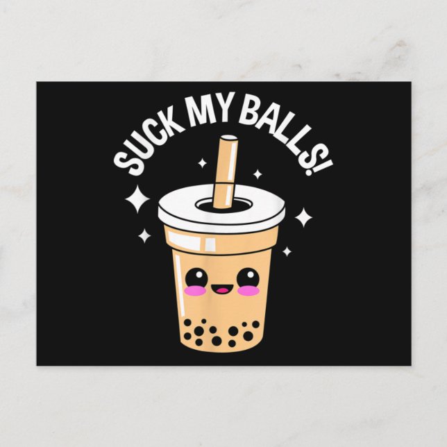 Postal Suck My Balls Boba (Anverso)