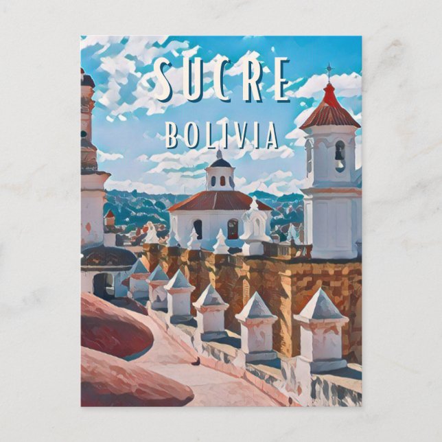 Postal Sucre : Capitale culturelle de la Bolivie (Anverso)