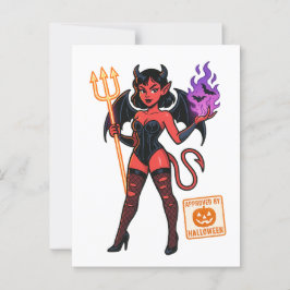 Postal Sucubus Personalizado de Halloween - Oscuro y jugu