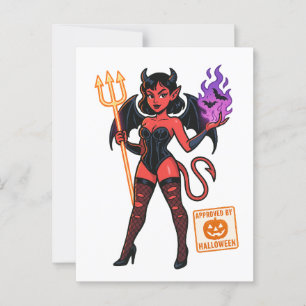 Postal Sucubus Personalizado de Halloween - Oscuro y jugu
