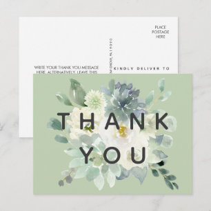 Postal Suculenta vegetación Gracias