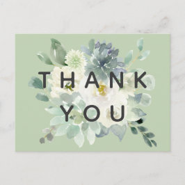 Postal Suculenta vegetación Gracias