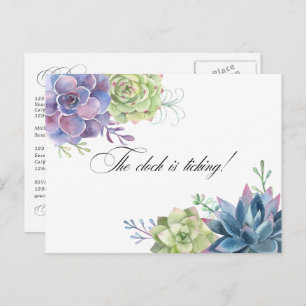 Postal Suculentas Bridal Shower Reminder QR Código Rsvp P