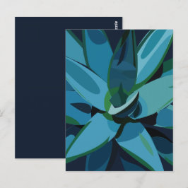 Postal Suculentos Cactus Agave Azul