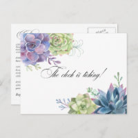 Suculentos Cactus Bridal Shower Reminder Rsvp Post